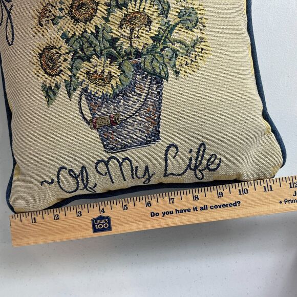 Sunflower Tapestry Pillow 12" x 12" You Are The Sunshine Of My Life Pillow Decor - Picture 8 of 8